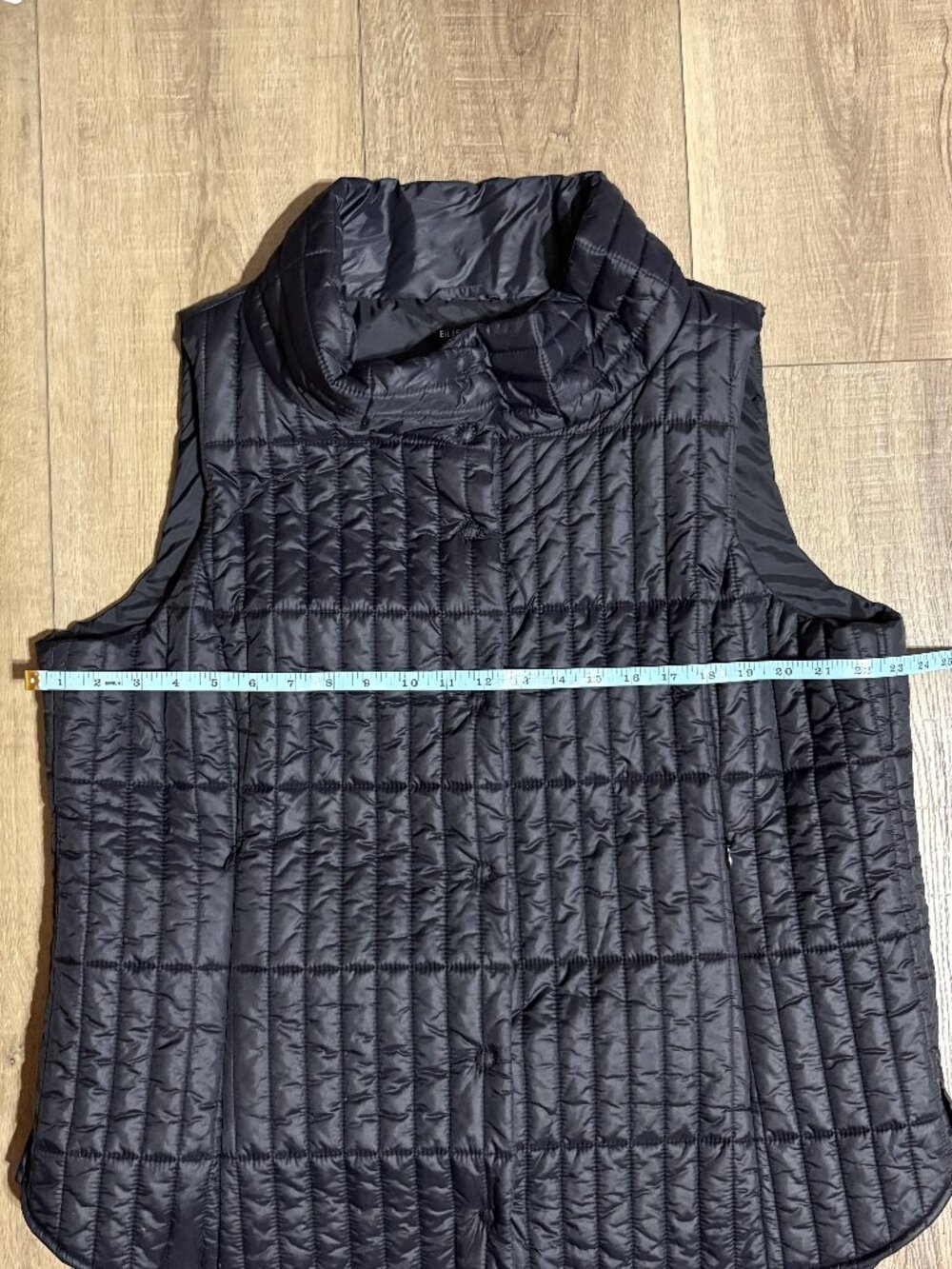 Eileen Fisher Woman Quilted Vest Size 1X Black - Picture 6 of 12